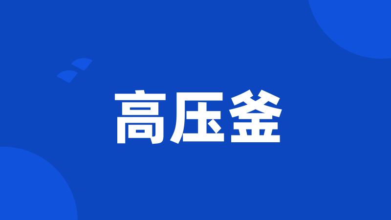 高压釜
