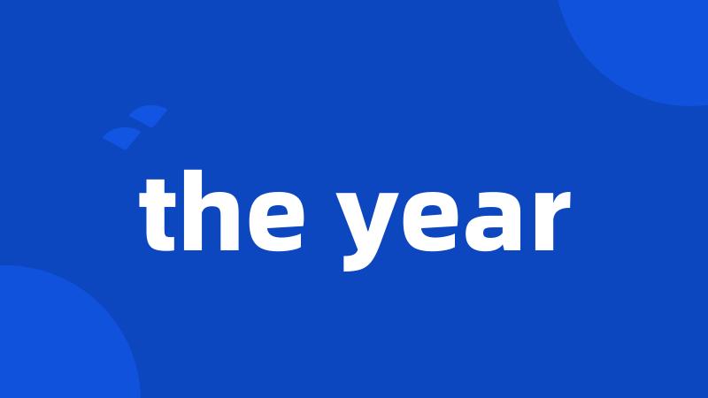 the year