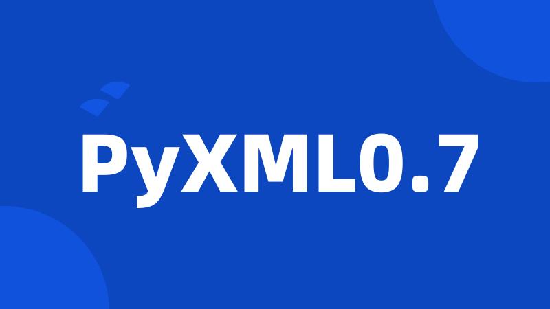 PyXML0.7