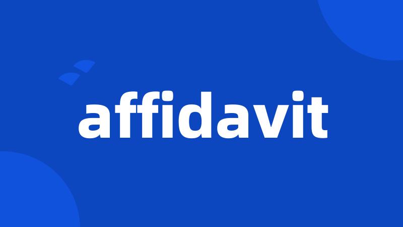 affidavit