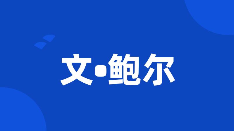 文•鲍尔