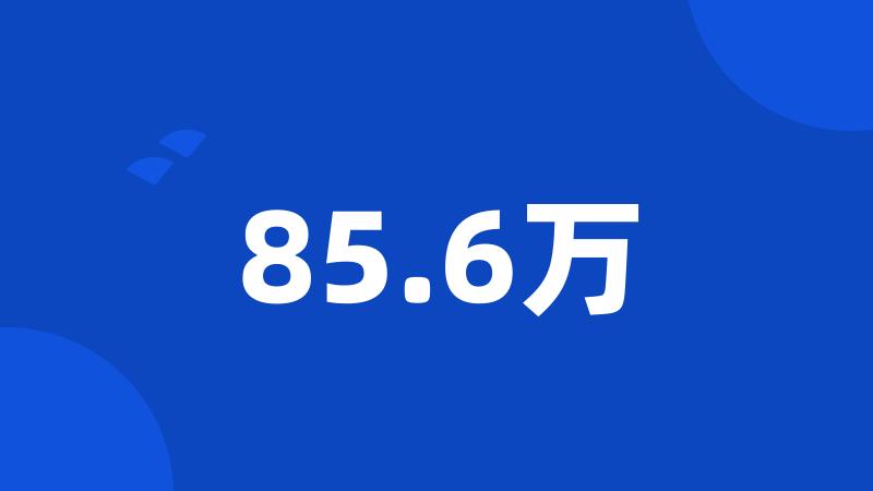85.6万