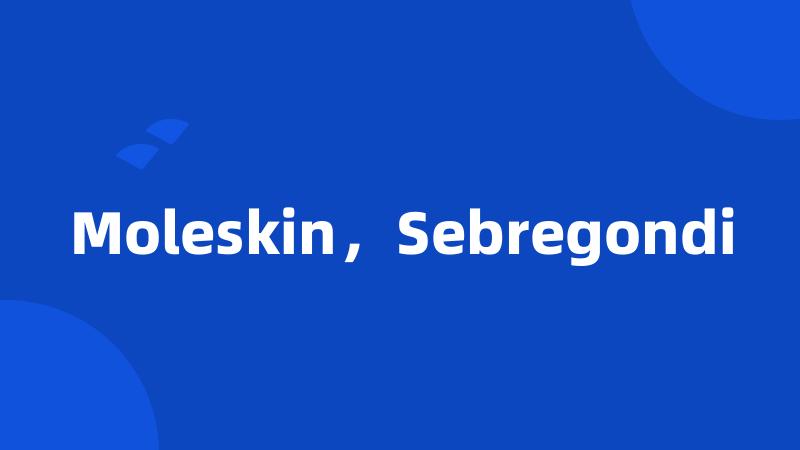 Moleskin，Sebregondi