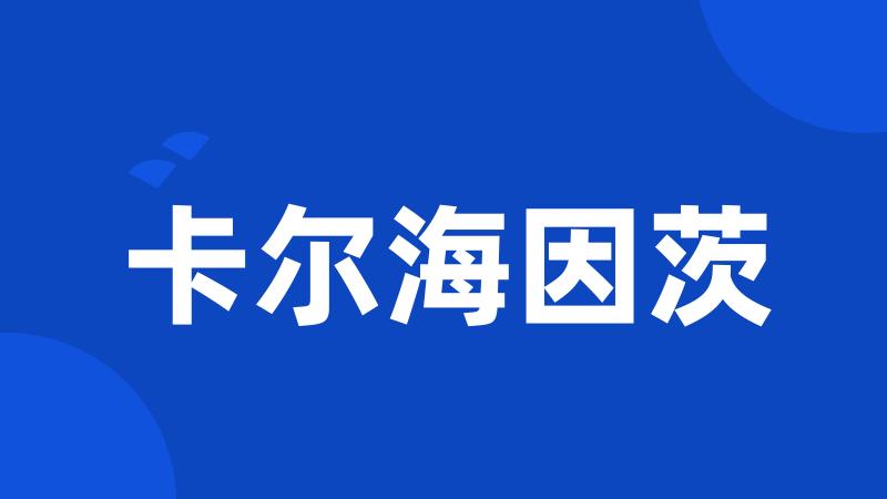 卡尔海因茨