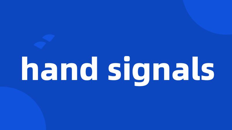 hand signals
