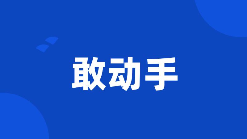 敢动手