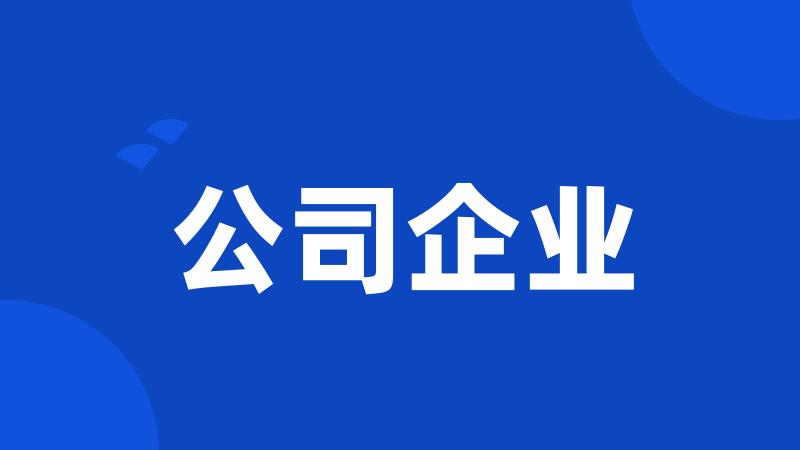 公司企业