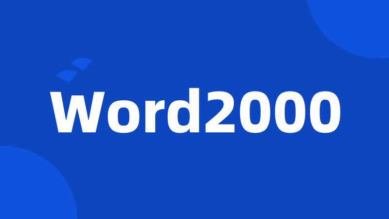 Word2000