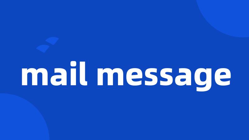 mail message