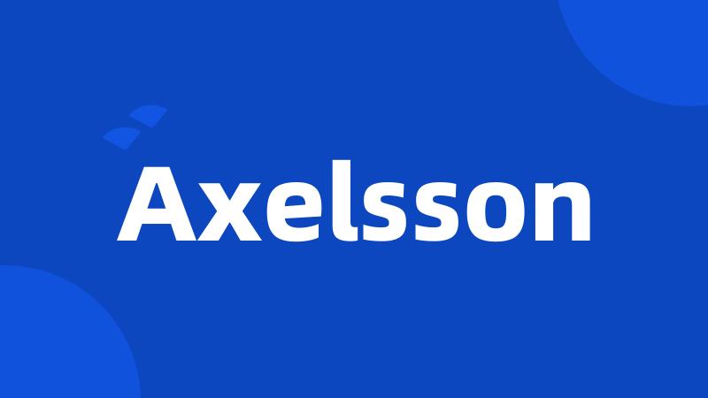 Axelsson