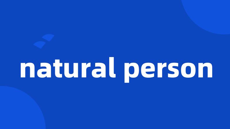 natural person