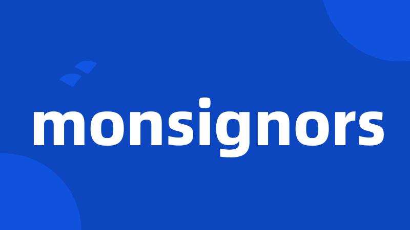 monsignors
