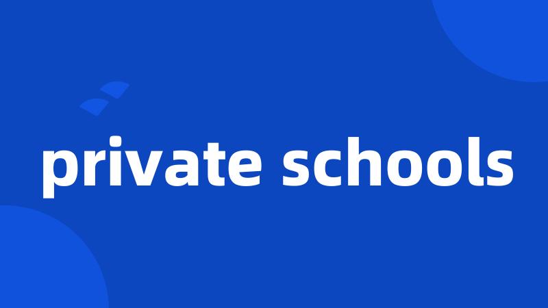 private schools