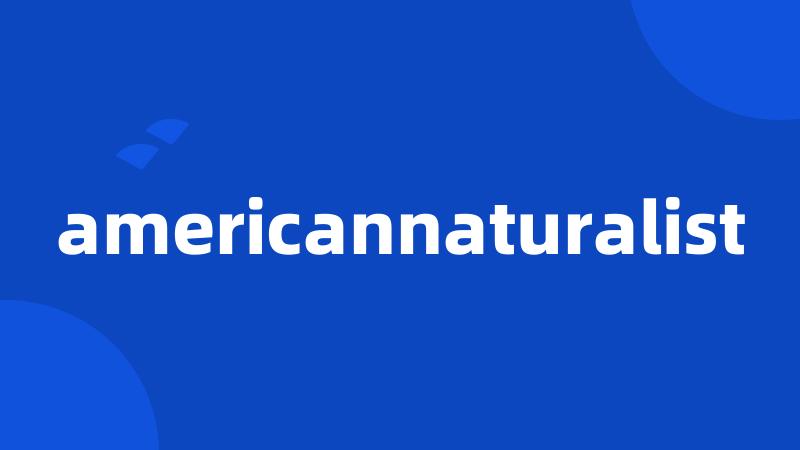 americannaturalist