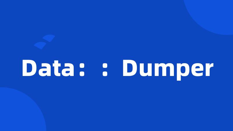 Data::Dumper