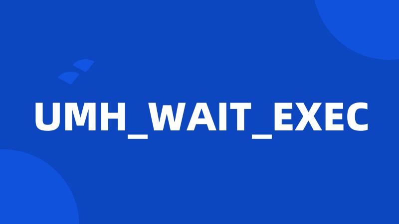 UMH_WAIT_EXEC