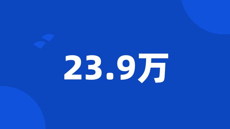 23.9万