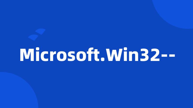 Microsoft.Win32--