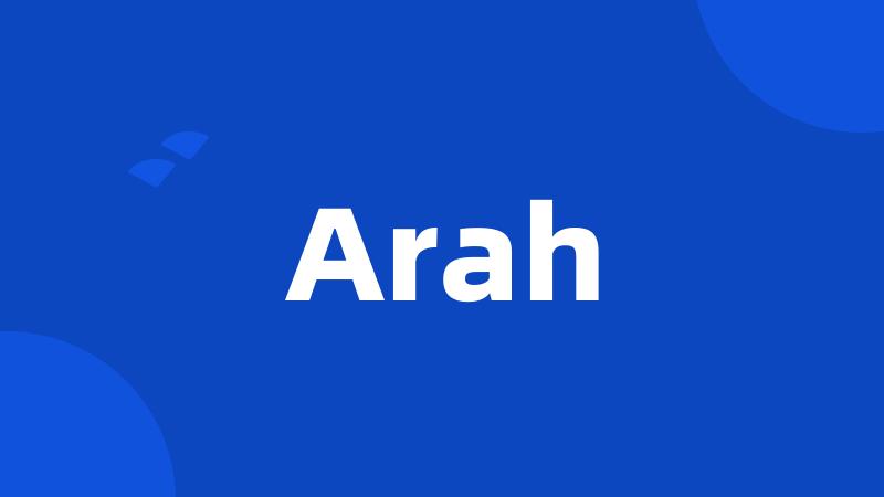 Arah
