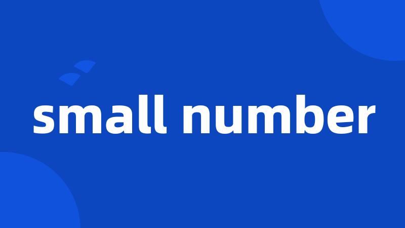 small number