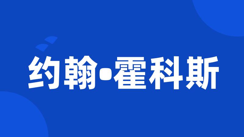 约翰•霍科斯