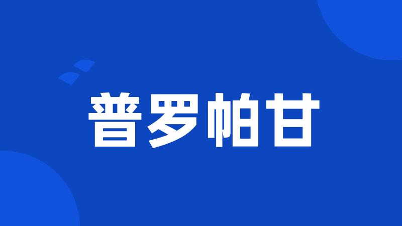 普罗帕甘