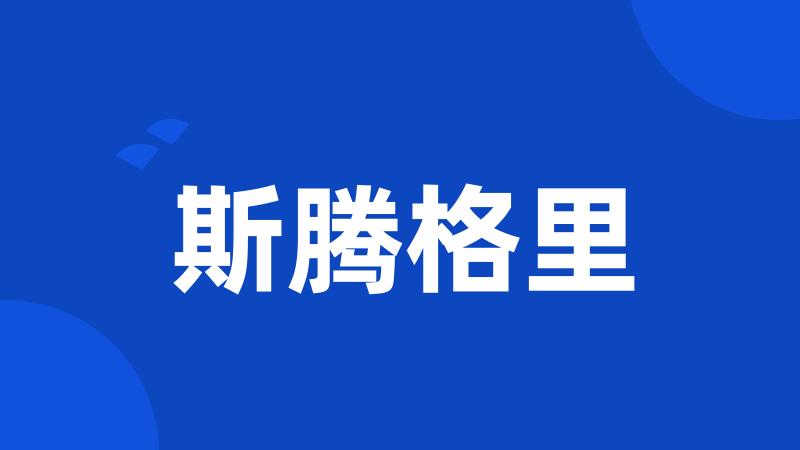 斯腾格里