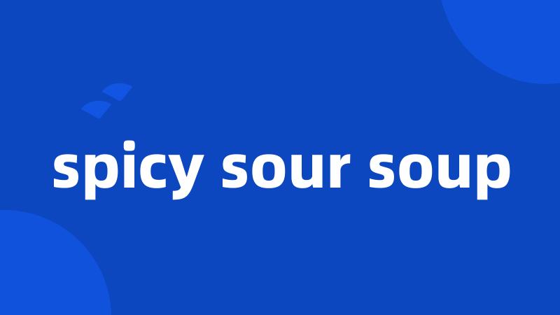 spicy sour soup