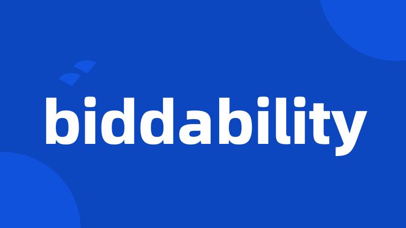 biddability