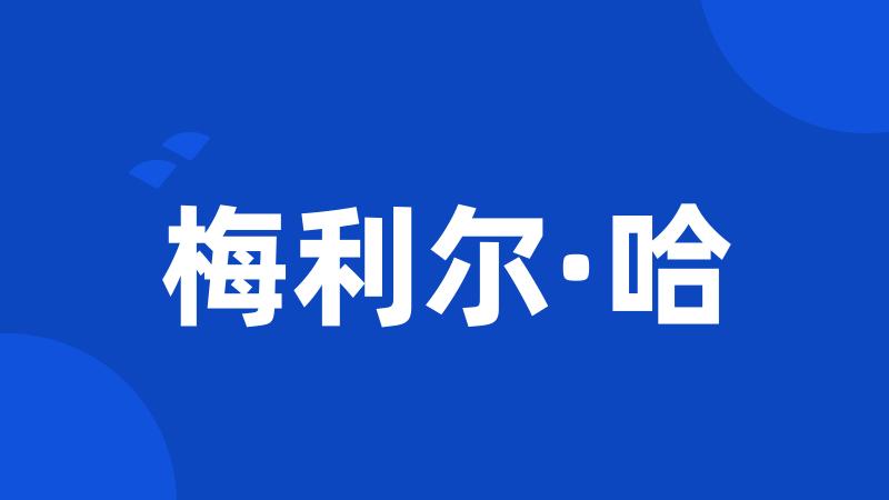 梅利尔·哈