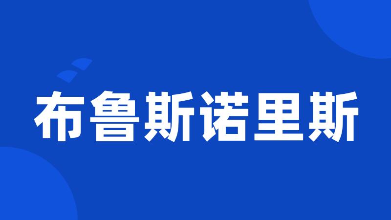 布鲁斯诺里斯