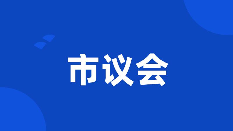 市议会
