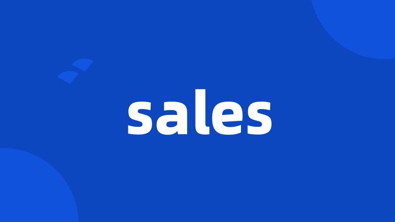 sales