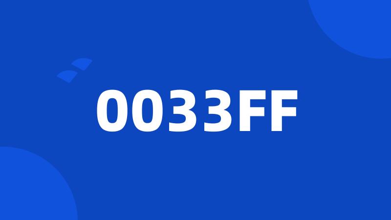 0033FF