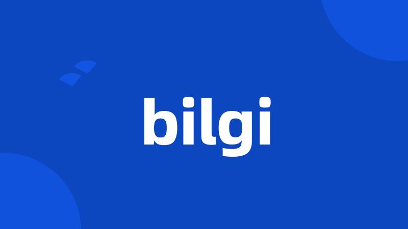 bilgi