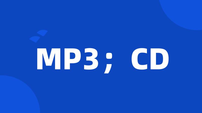 MP3;CD