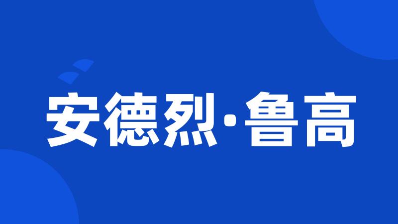 安德烈·鲁高