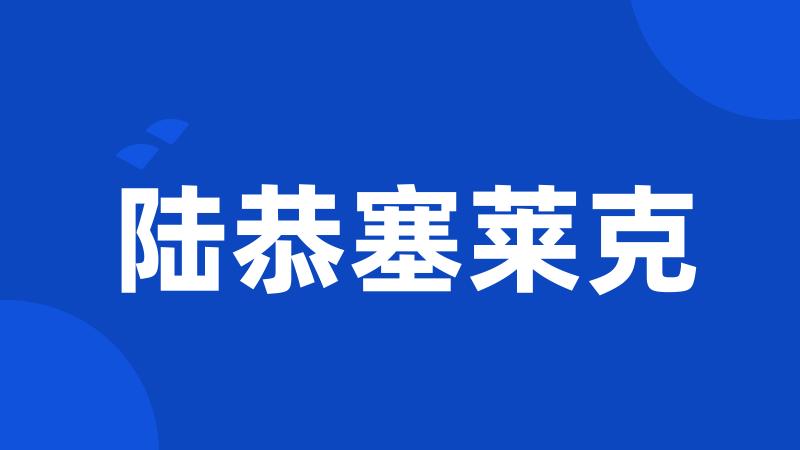 陆恭塞莱克