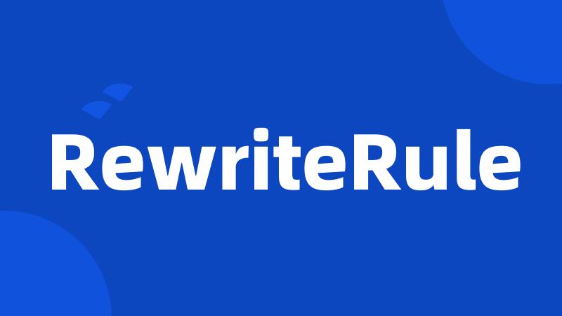 RewriteRule