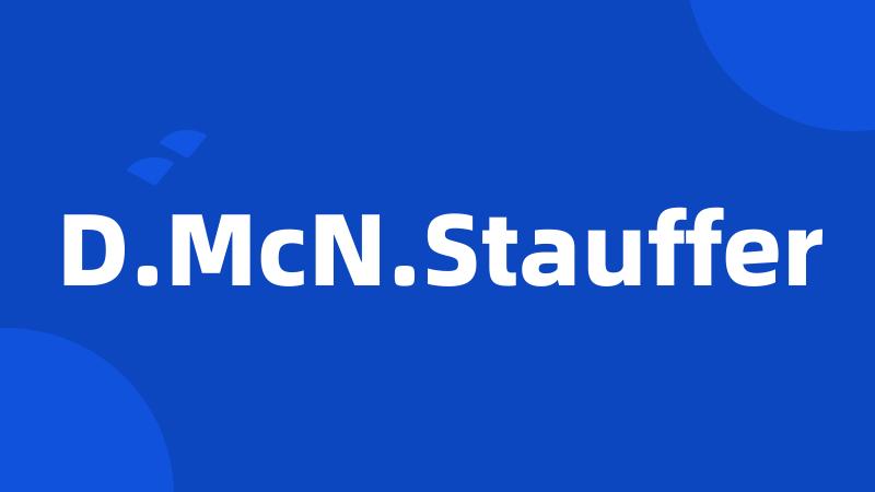 D.McN.Stauffer