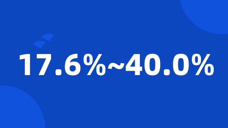 17.6%~40.0%