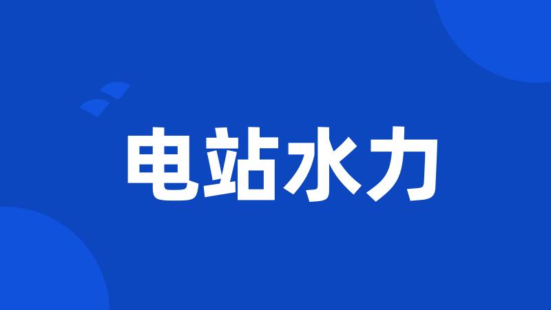 电站水力