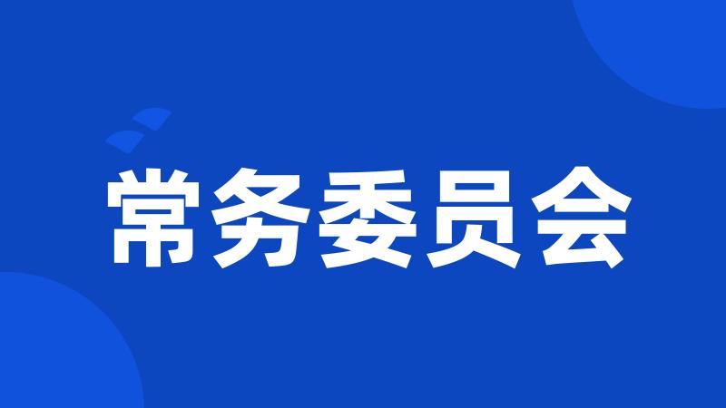 常务委员会