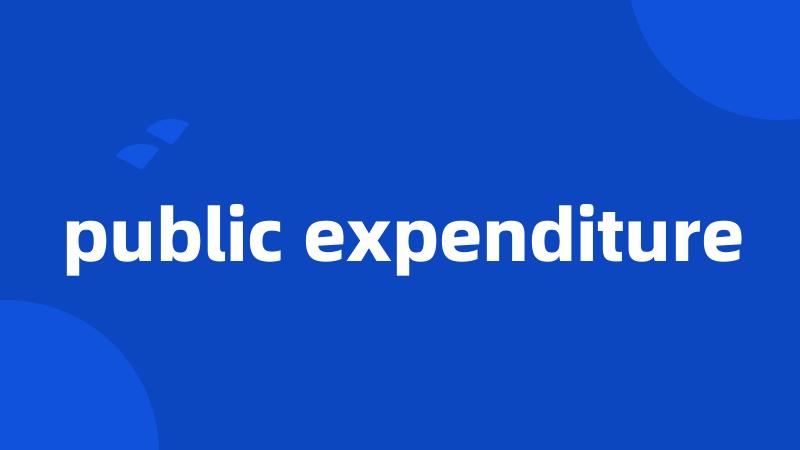 public expenditure