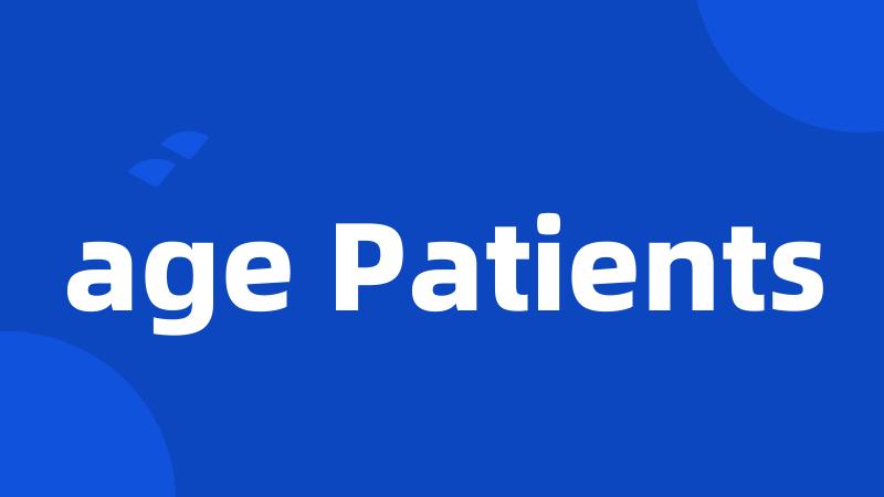 age Patients