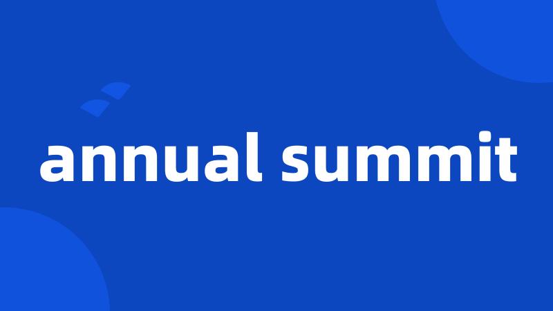 annual summit
