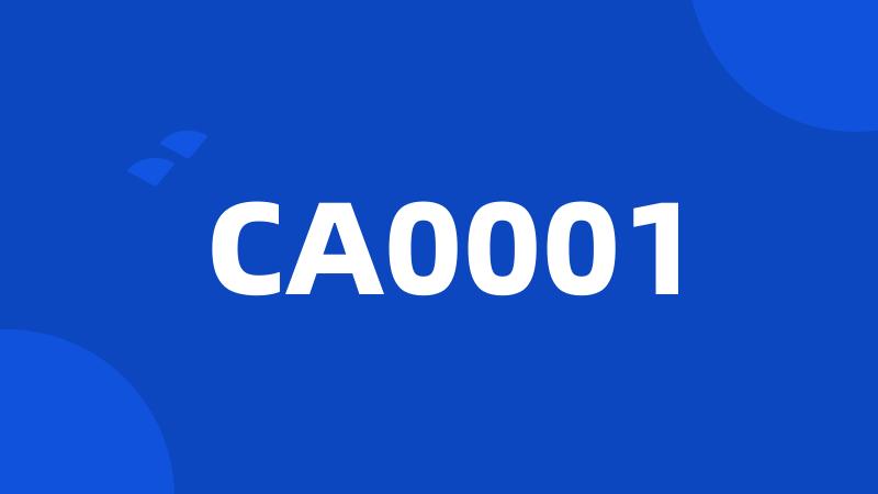 CA0001