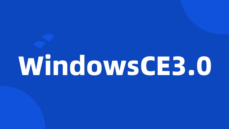 WindowsCE3.0