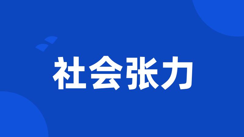 社会张力