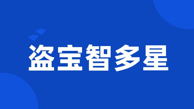 盗宝智多星